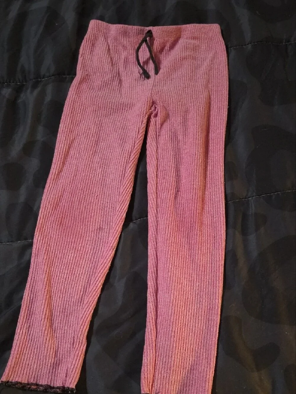 Jessica Simpson Pink Ribbed Long-Sleeve Top with Ruffle Shoulder